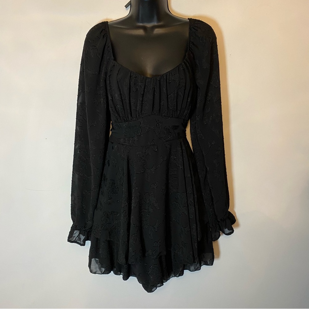 ❌SOLD❌🆕LUCKY BRAND Elegant Black Long Sleeve Romper